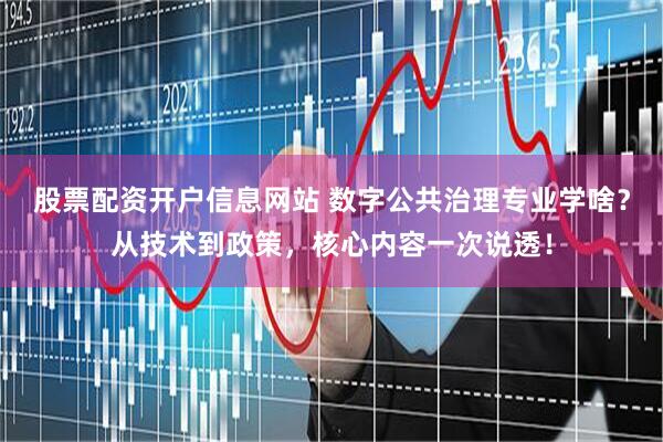 股票配资开户信息网站 数字公共治理专业学啥？从技术到政策，核心内容一次说透！
